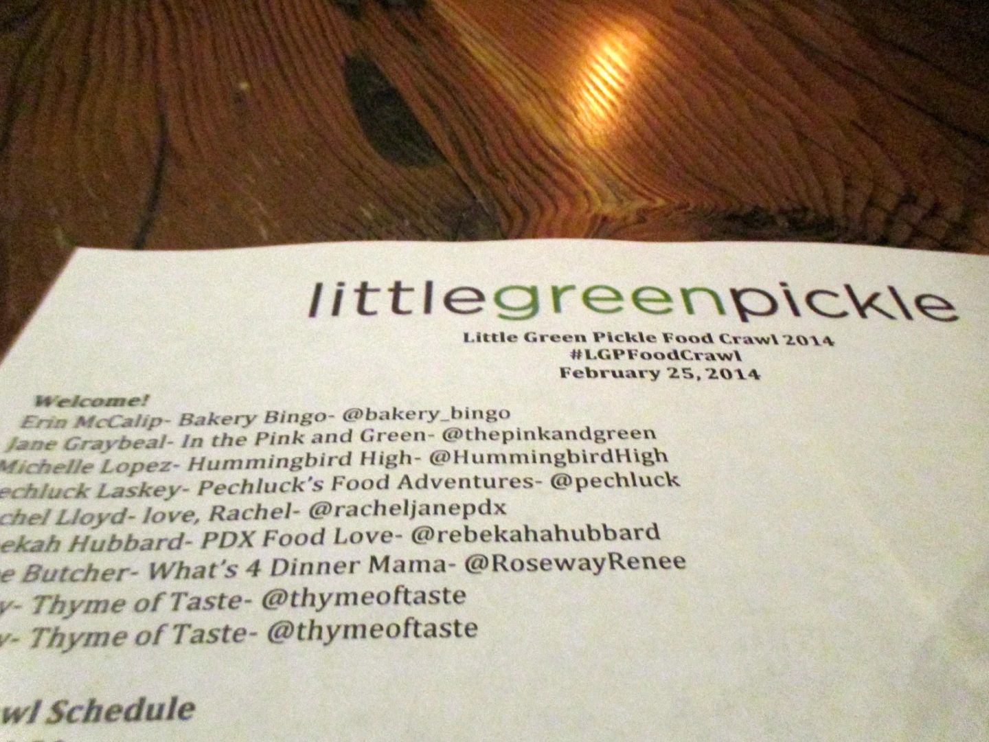 Little Green Pickle Blogger Food Crawl